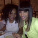 Ciara & makeup artist/bff yolanda eating italian food-(twitpic)