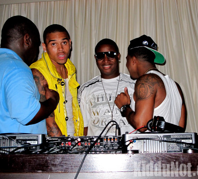 C. Brown Yung Joc & Omarion on stage