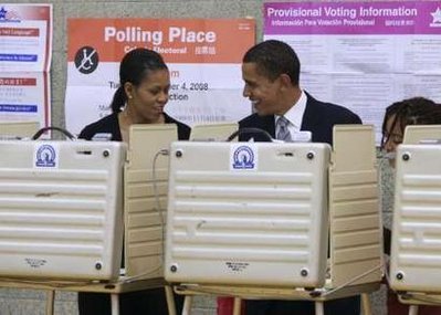 Barack+&+Michelle+Obama+Vote+-+1