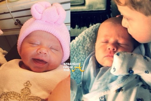 Kim Zolciak Twins Kaia and Kane StraightFromTheA 2013