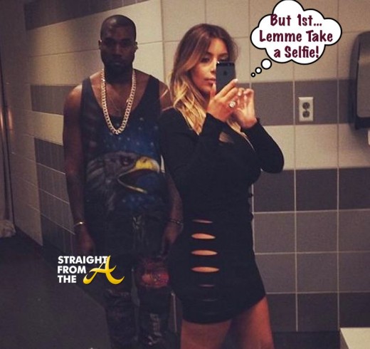 Kim and Kanye Bathroom Selfie
