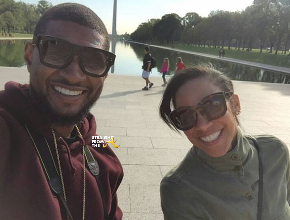 Usher and <b>Grace share</b> a photo in front of the Washington Monument last <b>...</b> - Usher-and-Grace-Miguel-2015-StraightFromTheA