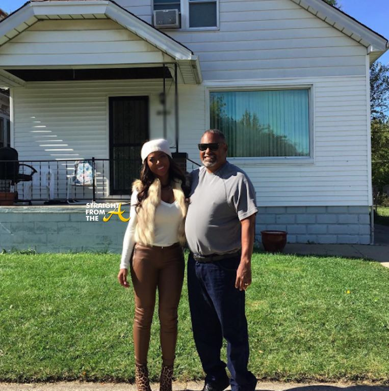 Kenya Moore and her father 2015