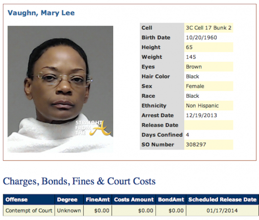 Mary Lee Vaughn Harvey Mugshot December 2013